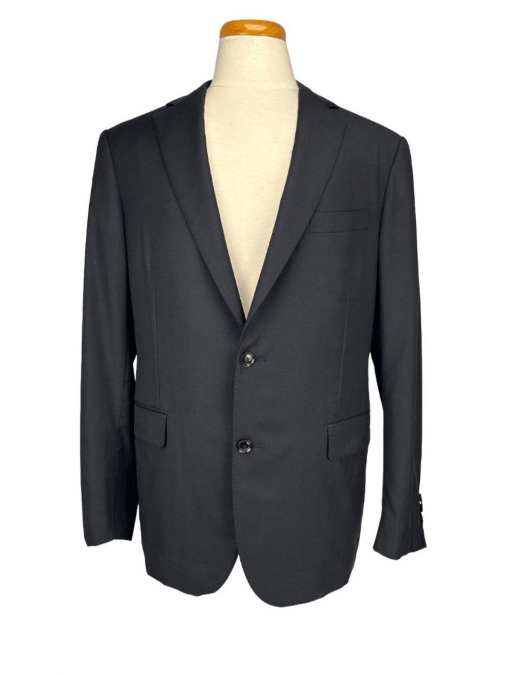 PAL ZILERI 100% Wool Two Button Black Blazer Made In Italy EU 56R US 46R